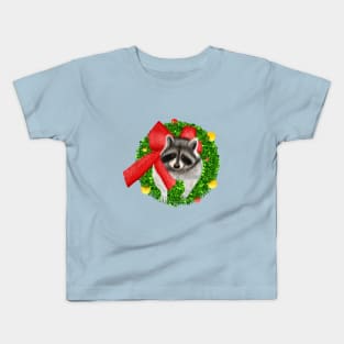 Xmas Raccoon Kids T-Shirt